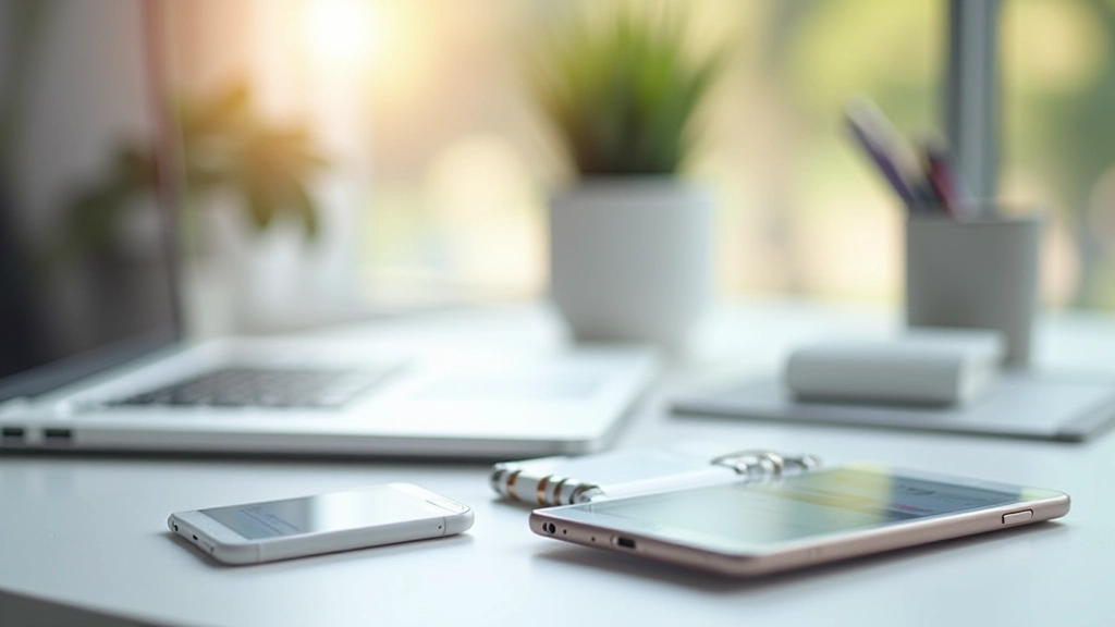 Digital tools and applications for time management displayed on multiple screens and devices