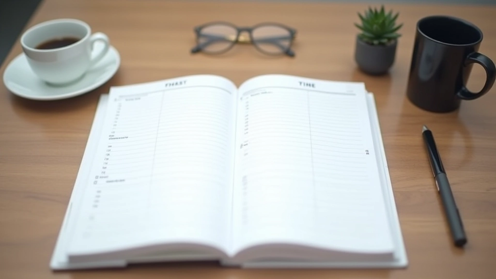 Executive planner with color-coded schedule and priority tasks